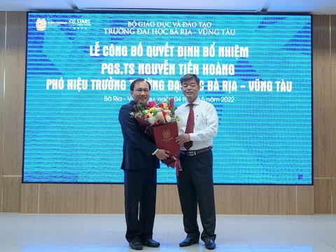 PGS.TS Nguyễn Tiến Hoàng giữ chức vụ Phó Hiệu trưởng Đại học Bà Rịa-Vũng Tàu