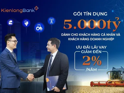KienlongBank giảm lãi suất cho vay lên đến 2%/năm