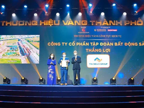 Tập đoàn BĐS Thắng Lợi vinh dự nhận giải thưởng “Thương hiệu vàng TP.HCM 2021”