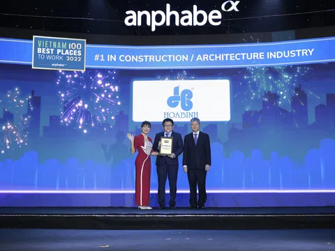 Hòa Bình tiếp tục đứng đầu ngành Xây dựng & Kiến trúc ở Top 100 Nơi làm việc tốt nhất Việt Nam 2022