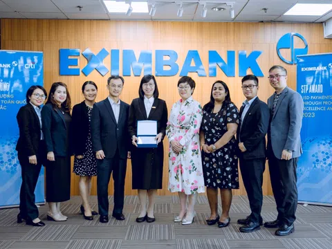 Eximbank tiếp tục nhận giải thưởng thanh toán quốc tế xuất sắc từ Citibank