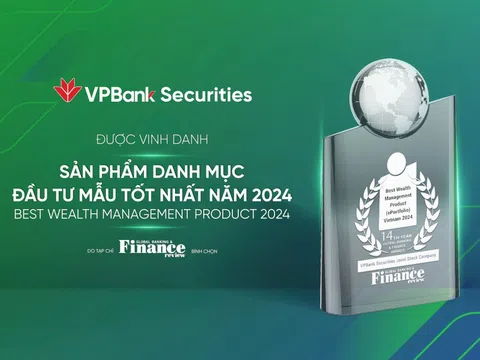 VPBankS đạt giải thưởng “Sản phẩm danh mục đầu tư mẫu tốt nhất năm 2024”