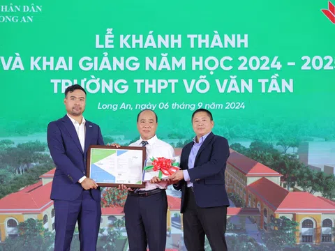 Long An: Trường học công lập quy mô 100 tỷ do VPBank tài trợ đạt chuẩn xanh quốc tế