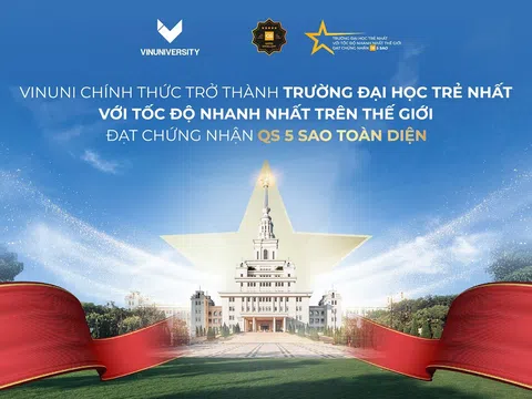 VinUni trở thành đại học trẻ nhất, với tốc độ nhanh nhất thế giới đạt chứng nhân QS 5 sao