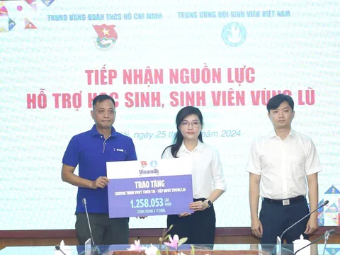 Chương trình “vượt thiên tai – tiếp bước tương lai của Vinamilk cam kết 6 tỷ đồng hỗ trợ trẻ em vùng bão lũ