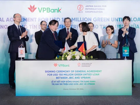 VPBank nhận hạn mức tín dụng 150 triệu USD từ JBIC tài trợ dự án năng lượng sạch