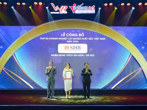 5 năm liên tiếp, SHB trong TOP 50 doanh nghiệp lợi nhuận xuất sắc Việt Nam