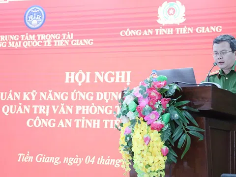 Tập huấn ứng dụng trí tuệ nhân tạo trong quản trị văn phòng: Bước tiến vững chắc trong chuyển đổi số ngành Công an Tiền Giang