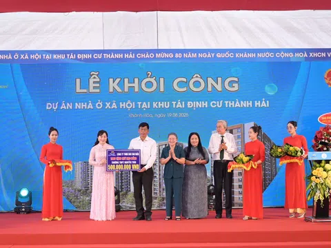 Khởi công dự án nhà ở xã hội tại khu tái định cư Thành Hải