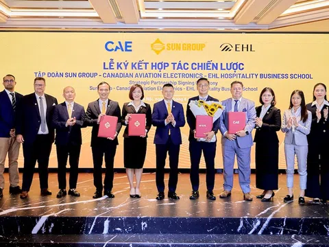 Sun Group hợp tác chiến lược với 2 đối tác quốc tế hàng đầu trong lĩnh vực đào tạo hàng không và quản trị khách sạn