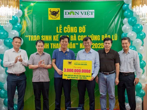 Công ty Phân bón Bình Điền và Báo NTNN phát động chương trình Trao sinh kế cho bà con vùng bão lũ ở Thanh Hóa