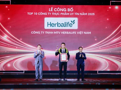 Doanh nghiệp dinh dưỡng giữ vững vị thế trong Top 10 thương hiệu thực phẩm uy tín năm 2025