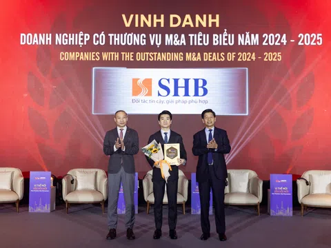 SHB được vinh danh “Doanh nghiệp có thương vụ M&A tiêu biểu năm 2024-2025”