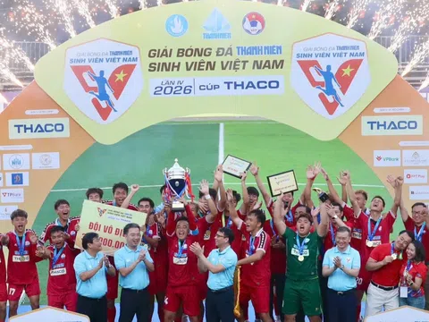 Khép lại hành trình đầy sôi động của Giải bóng đá Thanh Niên Sinh viên Việt Nam lần IV – 2026 Cúp THACO