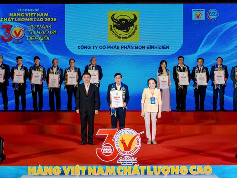 Bình Điền đón nhận danh hiệu Hàng Việt Nam Chất lượng cao lần thứ 22 liên tiếp: Khẳng định vững chắc vị thế “Bạn đồng hành của nhà nông”