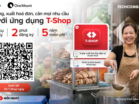 Techcombank ra mắt ứng dụng T-Shop giúp hộ kinh doanh quản lý bán hàng vượt trội: 2 phút đăng ký, 5 năm miễn phí