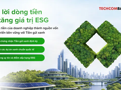 Techcombank ra mắt Tiền gửi Xanh: Giải pháp tài chính bền vững giúp doanh nghiệp gia tăng giá trị ESG ngay từ dòng tiền