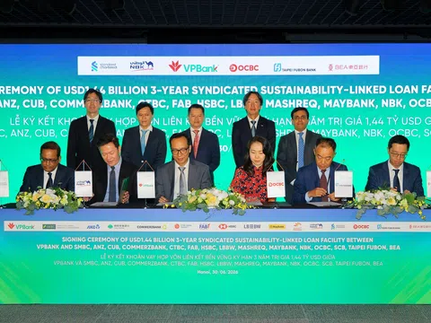 VPBank ký kết khoản vay hợp vốn liên kết bền vững đầu tiên trị giá 1,44 tỷ USD