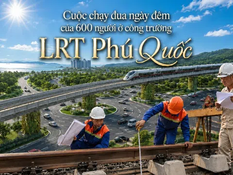 Cuộc chạy đua ngày đêm của 600 người ở công trường tuyến tàu điện LRT nối sân bay Phú Quốc - Trung tâm hội nghị APEC