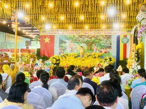 Tây Ninh: Ban Trị Sự huyện Tân Châu long trọng tổ chức Đại lễ Phật Đản Phật lịch 2567 – Dương lịch 2023