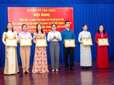 Tân Châu (Tây Ninh): Học tập và làm theo gương Bác tác động tích cực đối với xây dựng, chỉnh đốn Đảng