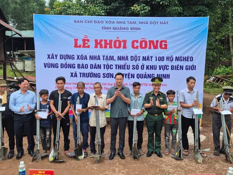 Quảng Bình: Khởi công xóa nhà tạm, nhà dột nát cho 100 hộ đồng bào nơi biên giới Trường Sơn