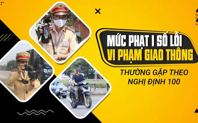 Infographic: Mức phạt các lỗi vi phạm giao thông thường gặp theo Nghị định 100