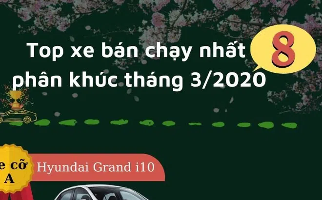 [Infographic] Các mẫu xe ô tô đứng đầu 8 phân khúc tại thị trường Việt tháng 3/2020