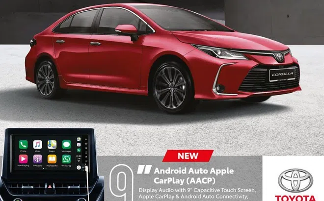 Toyota Corolla Altis 2020 bổ sung màn hình giải trí đến 9 inch, kết nối Apple Carplay/Android Auto