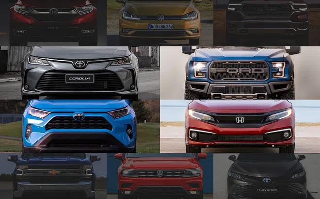 Top 10 ô tô bán chạy nhất toàn cầu 6 tháng đầu năm 2020