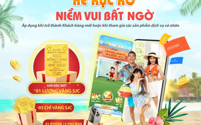 Khách hàng rộn ràng “may túi ba gang” đến HDBank nhận vàng SJC