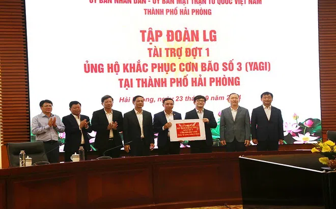 Tập đoàn LG tài trợ đợt 1 số tiền 7,5 tỷ đồng giúp Hải Phòng khắc phục thiệt hại do bão