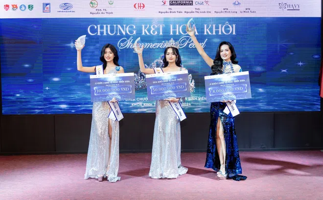 Chung kết Hoa khôi Kinh tế phát triển 2024: Tôn vinh vẻ đẹp và tri thức của nữ sinh viên