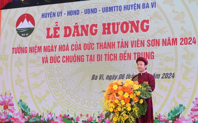 Hà Nội: Ba Vì tổ chức Lễ dâng hương tưởng niệm Ngày hóa của Đức Thánh Tản Viên Sơn