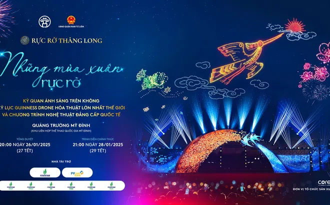 Hà Nội bừng sáng đêm giao thừa 2025 với trình diễn drone hỏa thuật kỷ lục thế giới