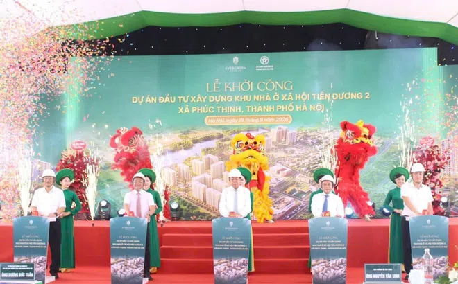 Khởi công dự án Tiên Dương 2, Hà Nội bổ sung hơn 8.000 căn hộ nhà ở xã hội