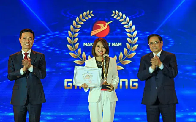 Ông Nguyễn Vũ Anh tự hào Cốc Cốc "là một trong những sản phẩm công nghệ hàng đầu do người Việt làm ra" và đạt giải Vàng Make in Việt Nam 2021