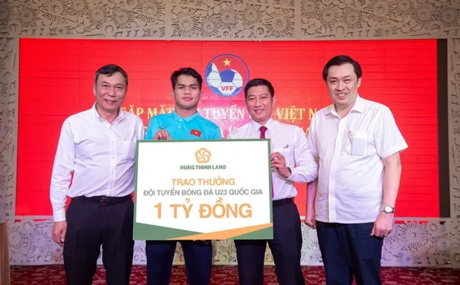Hưng Thịnh Land thưởng nóng 1 tỷ đồng cho U23 Việt Nam