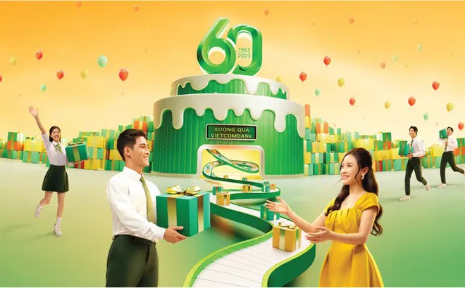 Sinh nhật 60 năm: Vietcombank khuyến mại hơn 160.000 quà tặng, tổng giá trị gần 23 tỷ đồng.