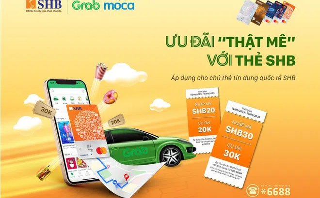SHB tặng hàng chục ngàn mã ưu đãi Grab dành cho chủ thẻ tín dụng