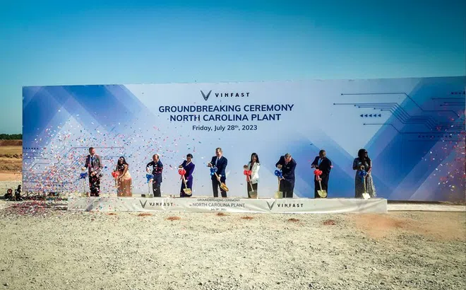 Vinfast khởi công nhà máy sản xuất xe điện tại Bắc Carolina
