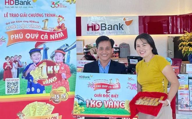 Hơn 47 lượng vàng đã tới tay khách hàng gửi tiết kiệm tại HDBank