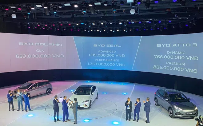 BYD chính thức chào sân thị trường Việt với xe ô tô điện giá từ 659 triệu đồng