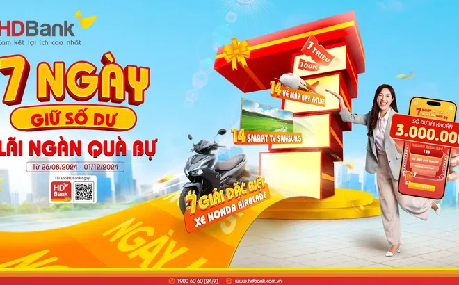 Giữ số dư từ 3 triệu đồng, nắm cơ hội trúng ‘xế xịn’ trên App HDBank
