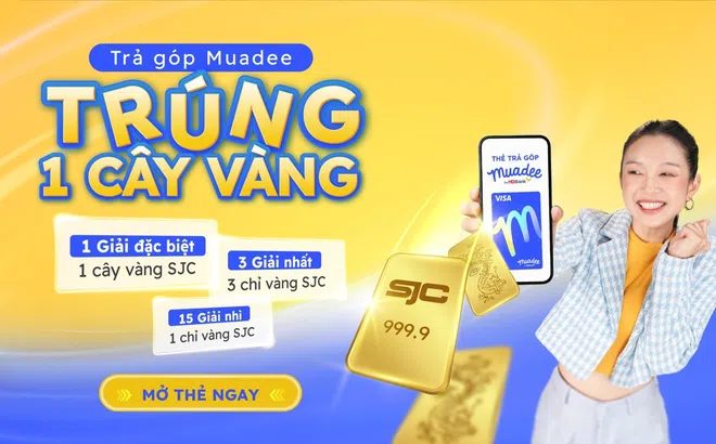 Trả góp dễ dàng, trúng vàng cực đã với thẻ trả góp Muadee by HDBank