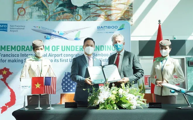 Bamboo Airways ký thỏa thuận hợp tác với sân bay San Francisco