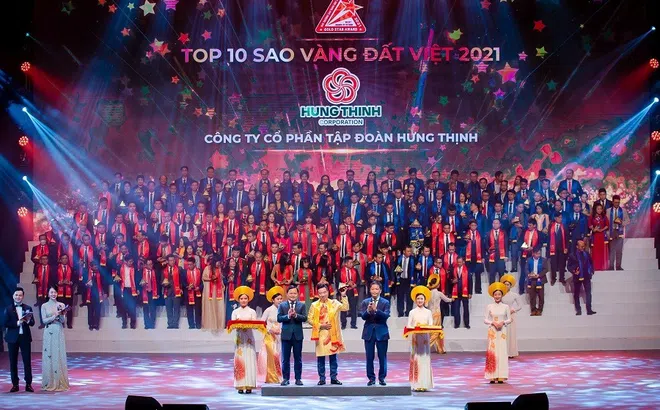 Tập đoàn Hưng Thịnh lần đầu tiên nhận giải thưởng Top 10 Sao Vàng đất Việt 2021