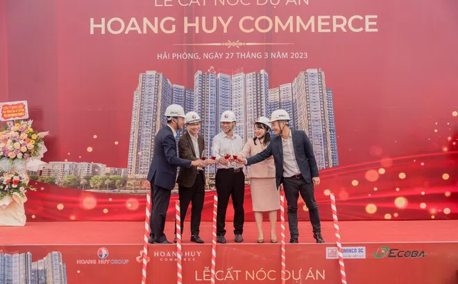 Tập Đoàn Hoàng Huy chính thức cất nóc Tổ hợp thương mại và chung cư cao cấp Hoang Huy Commerce