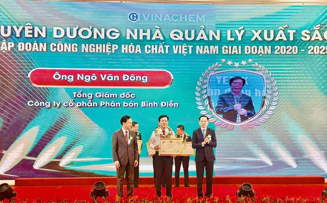 Doanh nhân Ngô Văn Đông được vinh danh Nhà lãnh đạo xuất sắc của Tập đoàn Hóa chất Việt Nam giai đoạn 2020-2025