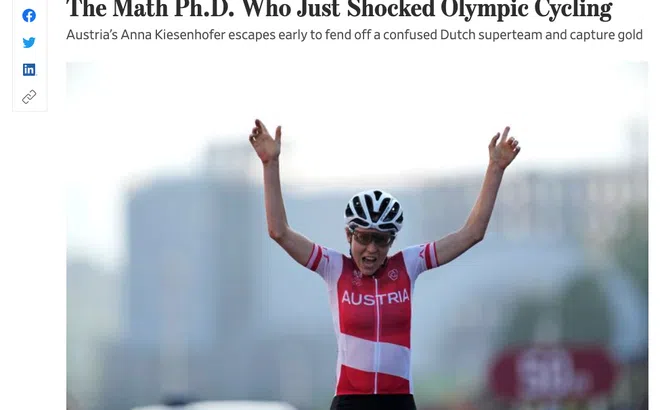 Nữ Tiến sĩ Toán học gây sốc khi đạt huy chương vàng môn đua xe đạp tại Olympic Tokyo 2020